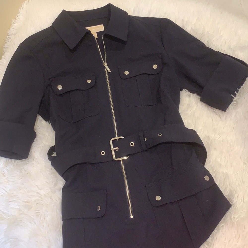 Michael Kors 4 pocket dress belted dress size smal